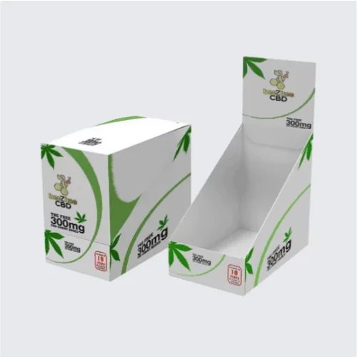 Stylish e-liquid packaging box with custom print design.