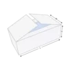 Minimalistic rectangular box with smooth edges and custom prints.