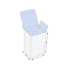 Custom die-cut bulb box with secure inserts for light bulb packaging.