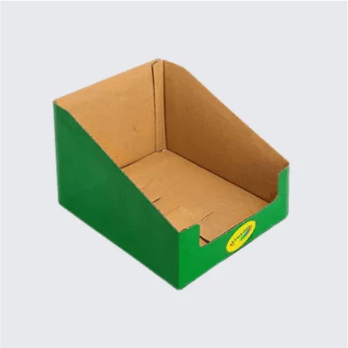 Eco-friendly pop up display box designed for UK retail promotions.