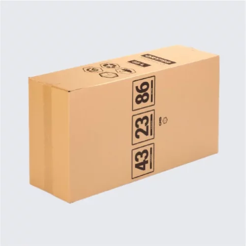 High-quality rectangular shipping box for various products.