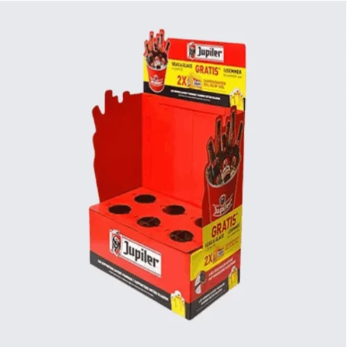 Durable pop up display boxes showcasing retail products attractively.