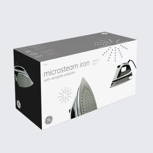 Open electronics box showing snug-fit protective packaging.