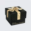 Custom gift packaging box with elegant ribbon design.