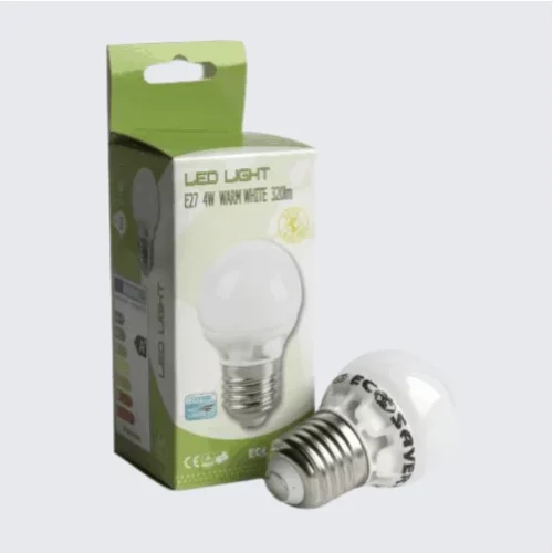 Stylish energy saver packaging box for retail display.