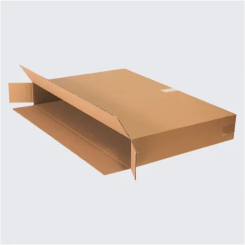 Rectangular box with reinforced sides for safe shipping.