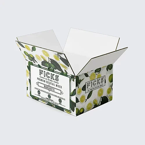 Square box designed for secure product transit and storage.